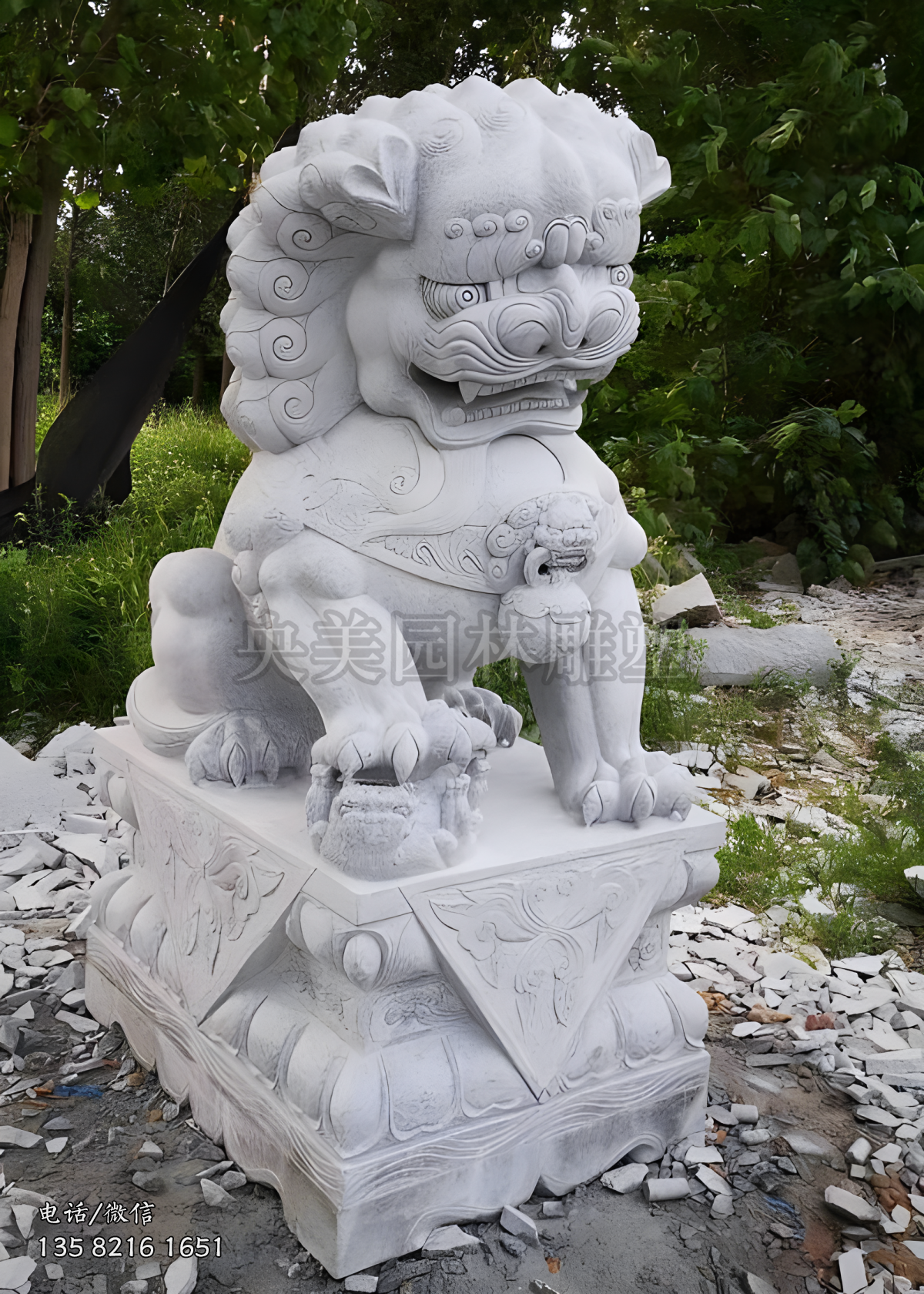 中國傳統北方石雕獅子