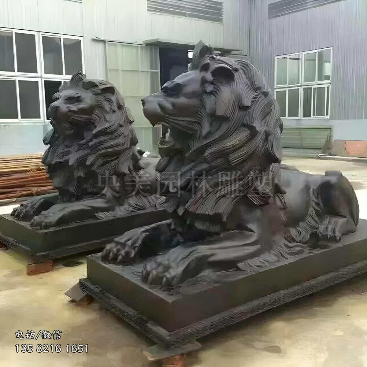 匯豐獅子銅雕擺件