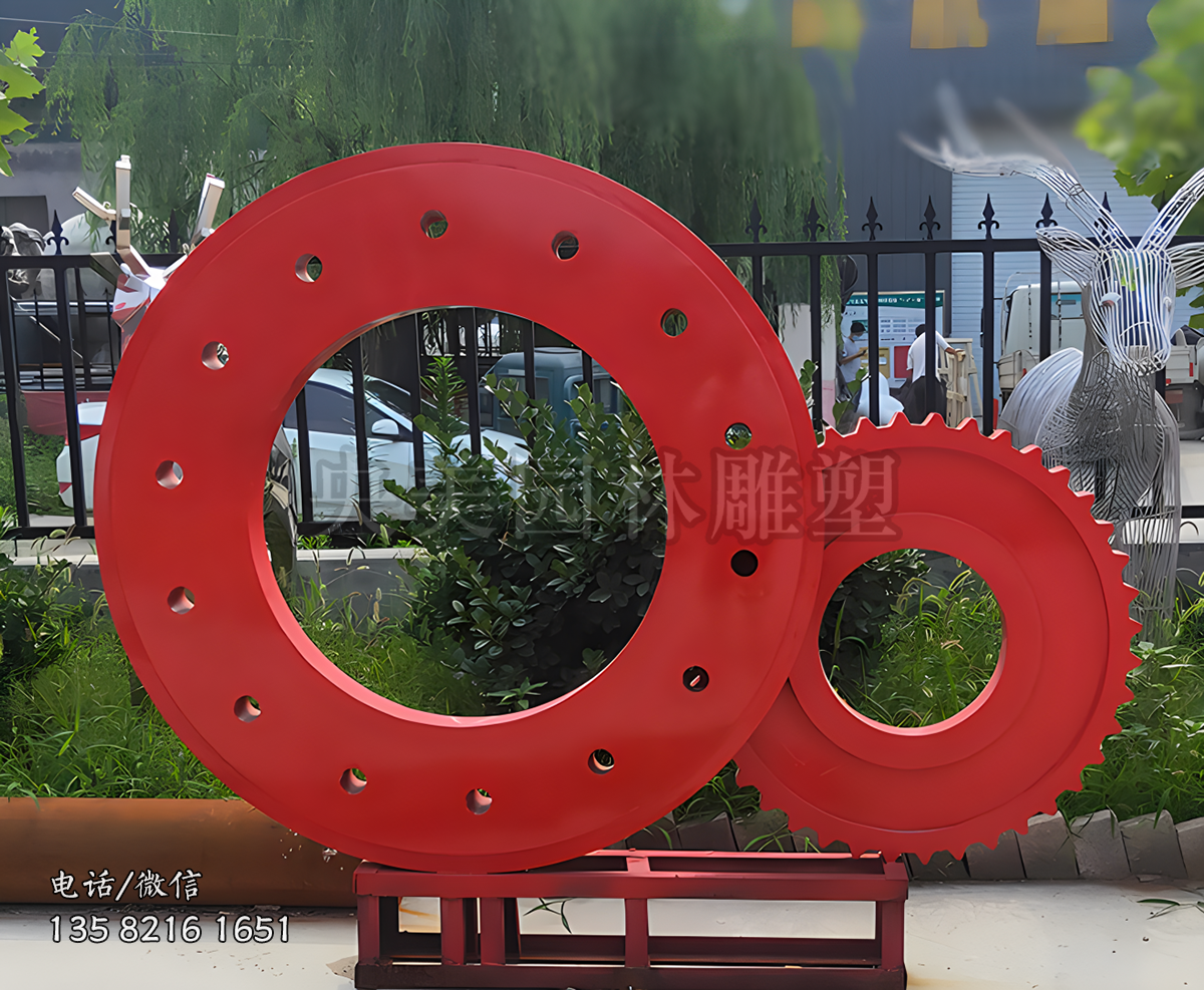 不銹鋼聯動齒輪雕塑