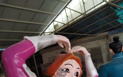 1.7米玻璃鋼殷夫人雕塑，驚艷視覺盛宴！